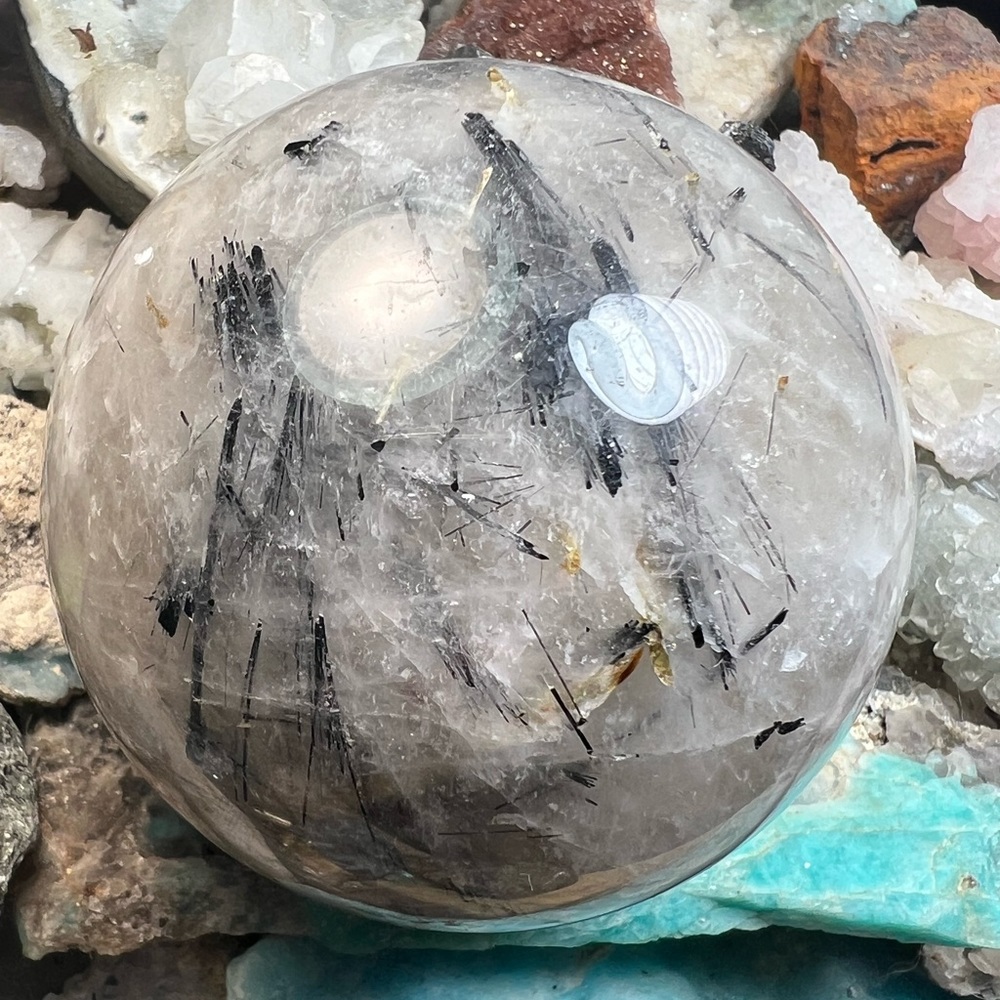 Rutilated Quartz sphere
